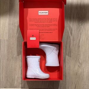 Hunter toddler pastel lavender with glitter Rain Boots